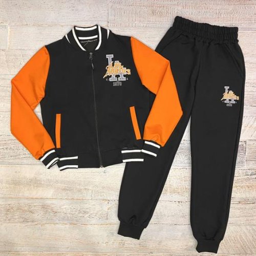 Костюм спорт LiMa kids (134-158) 2509 black-orange (деми) LiMa kids 2509 black-orange
