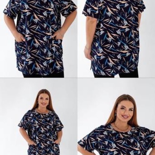 Туника BRAVEL (58-62) B59 navy (лето) BRAVEL B59 navy