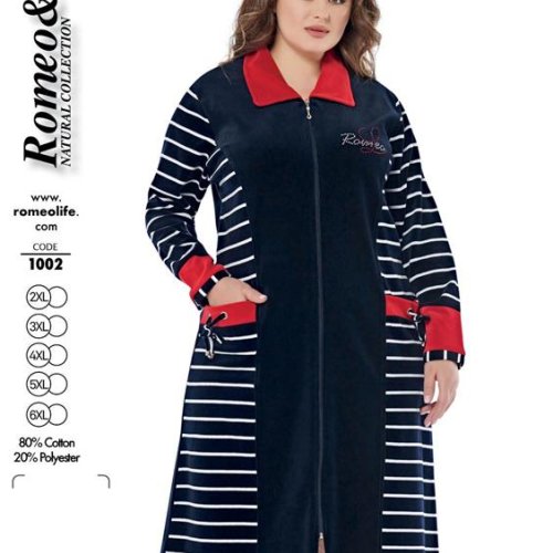 Халат Cotpark (2XL-6XL) 1002 navy (деми) Cotpark 1002 navy