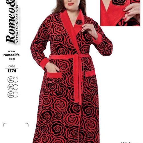 Халат Cotpark (2XL-4XL) 1774 red (деми) Cotpark 1774 red