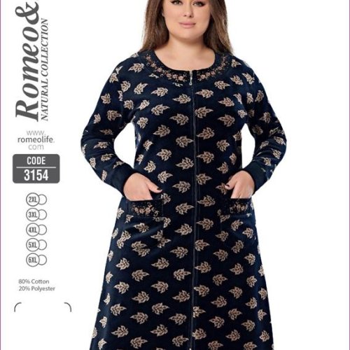 Халат Cotpark (2XL-6XL) 3154 black (деми) Cotpark 3154 black