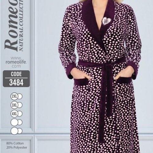 Халат Cotpark (2XL-4XL) 3484 wine (деми) Cotpark 3484 wine