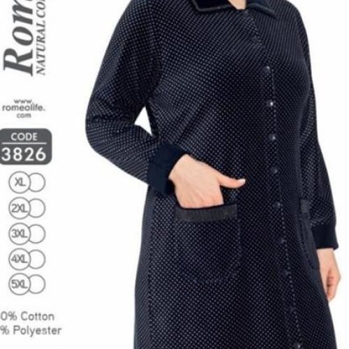 Халат Cotpark (XL-5XL) 3826 navy (деми) Cotpark 3826 navy