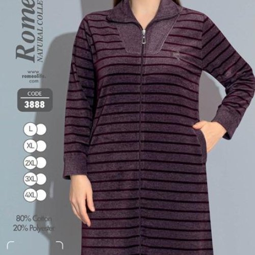 Халат Cotpark (L-4XL) 3888 wine (деми) Cotpark 3888 wine