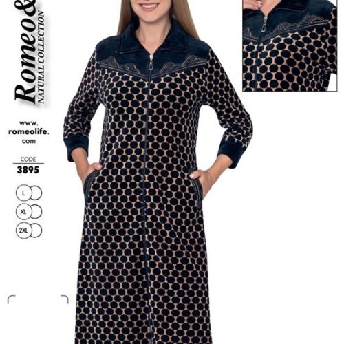 Халат Cotpark (L-2XL) 3895 brown (деми) Cotpark 3895 brown