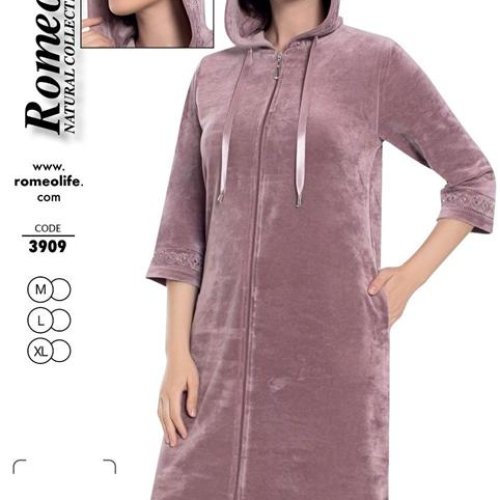 Халат Cotpark (M-XL) 3909 powder (деми) Cotpark 3909 powder