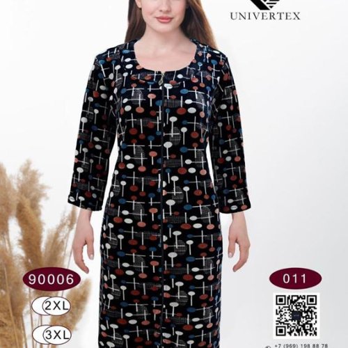 Халат Imlion (2XL-5XL) 90006-011 black-white (лето) Imlion 90006-011 black-white