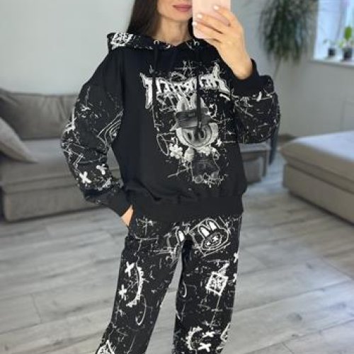 Костюм спорт S.Style (42-48) 612 black (деми) S.Style 612 black