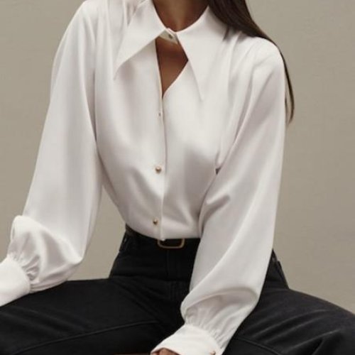 Блузка Modnulya (42-52) 3301 white (деми) Modnulya 3301 white