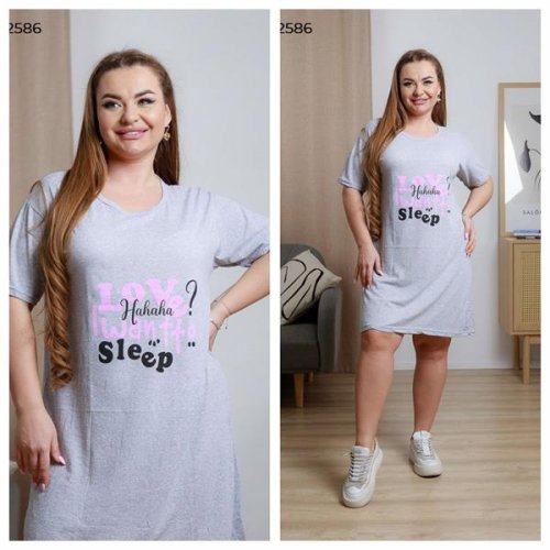 Платье Vehuiah (L-4XL) 12586 grey (лето) Vehuiah 12586 grey