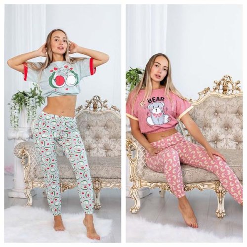 Пижама Vehuiah (M-XL) 15245 pink (лето) Vehuiah 15245 pink