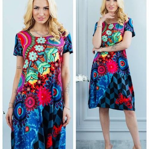 Платье Vehuiah (S-XL) 16259 navy (лето) Vehuiah 16259 navy