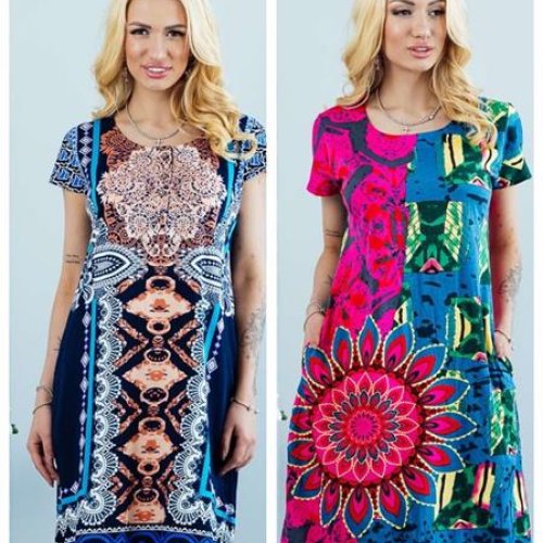 Платье Vehuiah (S-XL) 17343 blue (лето) Vehuiah 17343 blue