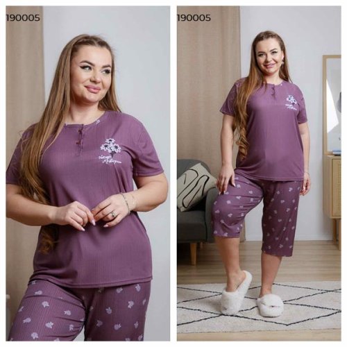 Пижама Vehuiah (2XL-4XL) 190005 purple (лето) Vehuiah 190005 purple