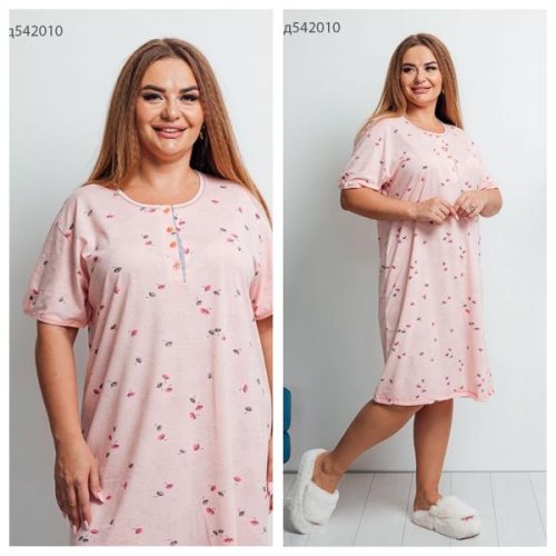 Ночнушка Vehuiah (4XL-6XL) 542010 beige (лето) Vehuiah 542010 beige