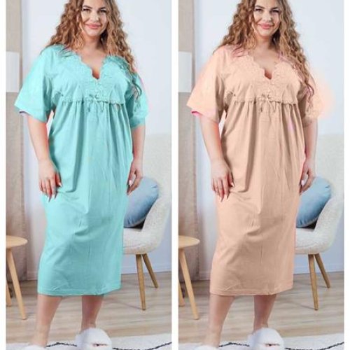 Ночнушка Vehuiah (L-2XL) 756310 beige (лето) Vehuiah 756310 beige