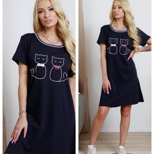 Платье Vehuiah (M-XL) D105 navy (лето) Vehuiah D105 navy