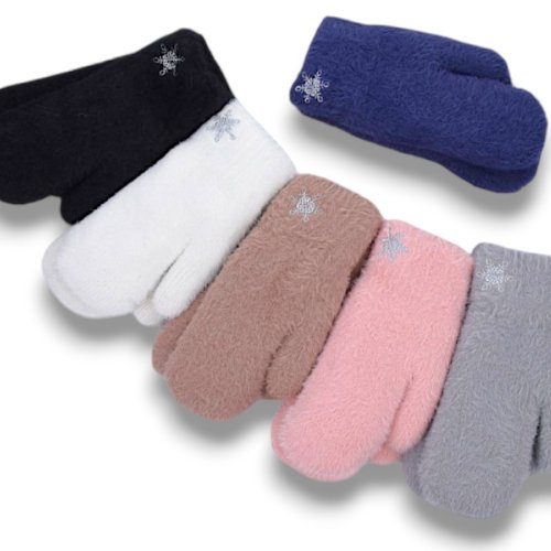 Варежки КОРОЛЕВА (one size) J1028 mix (зима) КОРОЛЕВА J1028 mix