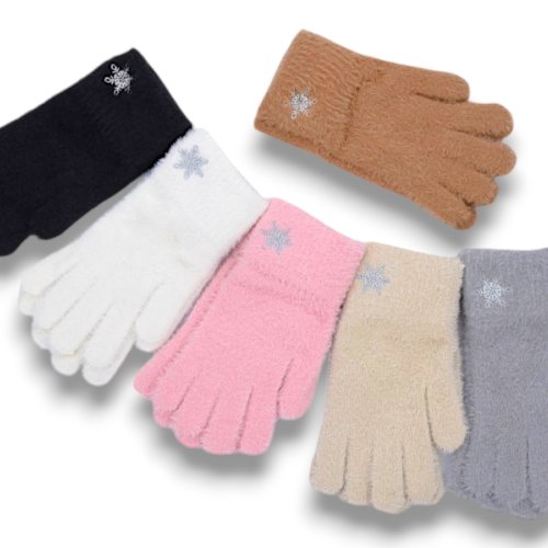 Перчатки КОРОЛЕВА (one size) J2022 mix (зима) КОРОЛЕВА J2022 mix