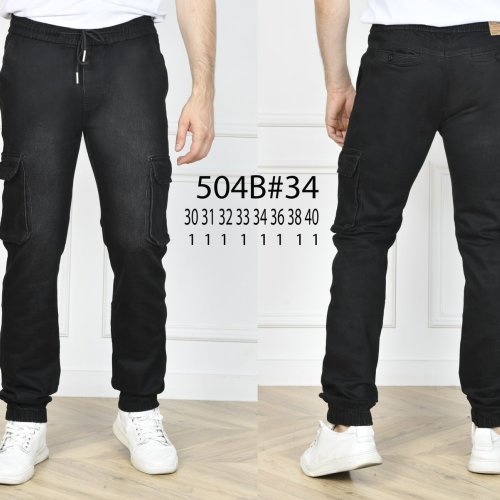 Джинсы God Baron (30-40) 504B black (деми) God Baron 504B black