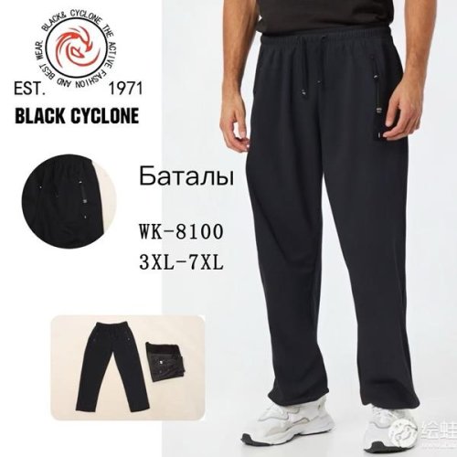 Штаны спорт Giang (3XL-7XL) 8100 grey (деми) Giang 8100 grey