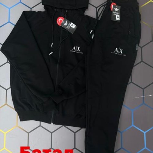 Костюм спорт Alex Clothes (2XL-6XL) 4831 black (деми) Alex Clothes 4831 black