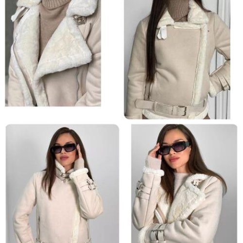 Дубленка Dorimodes (S-L) 635 beige (зима) Dorimodes 635 beige