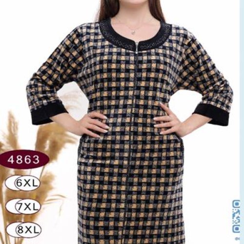 Халат Romeo life (58-64) 4863 black (деми) Romeo life 4863 black