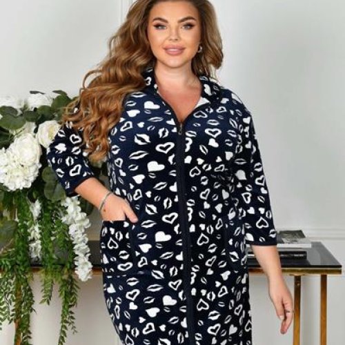 Халат Romeo life (58-66) 800-226 navy (деми) Romeo life 800-226 navy