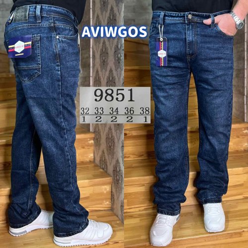 Джинсы God Baron (32-38) 9851 blue (деми) God Baron 9851 blue