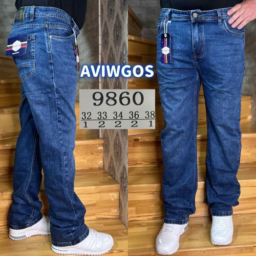 Джинсы God Baron (32-38) 9860 blue (деми) God Baron 9860 blue