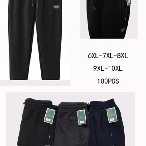 Штаны спорт Giang (6XL-10XL) A2425 black (зима) Giang A2425 black