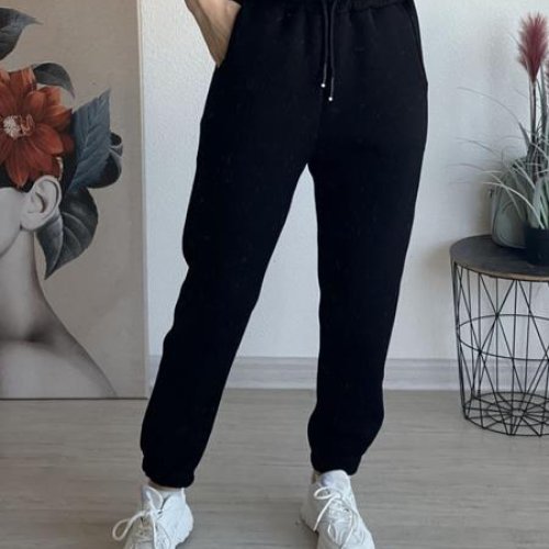 Штаны спорт FSN (46-52) 2490 black (зима) FSN 2490 black