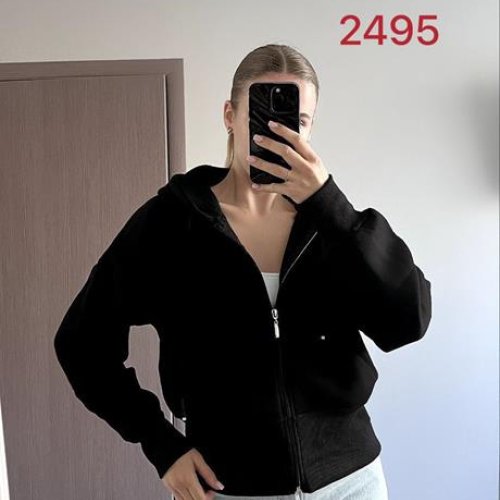 Кофта спорт FSN (42-48) 2495 black (зима) FSN 2495 black