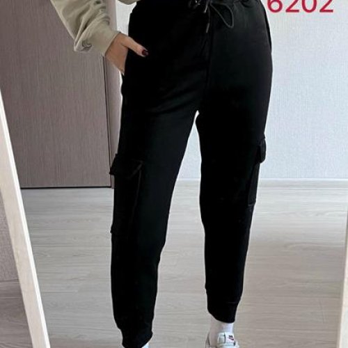 Штаны спорт FSN (42-48) 6202 black (зима) FSN 6202 black