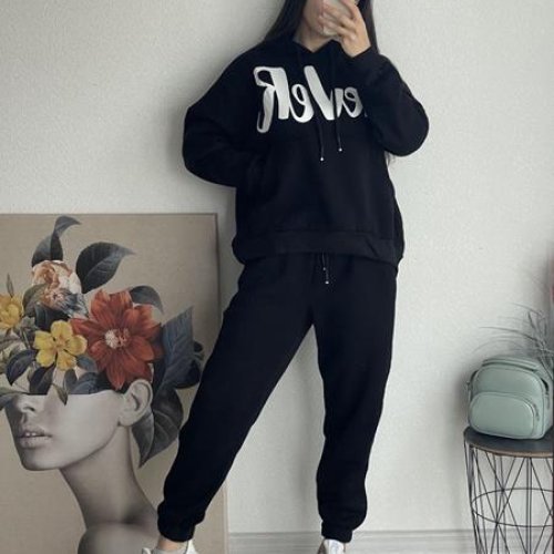 Костюм спорт FSN (46-52) 6347 black (зима) FSN 6347 black