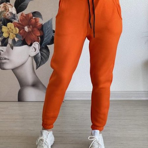 Штаны спорт FSN (42-48) 7435 orange (зима) FSN 7435 orange