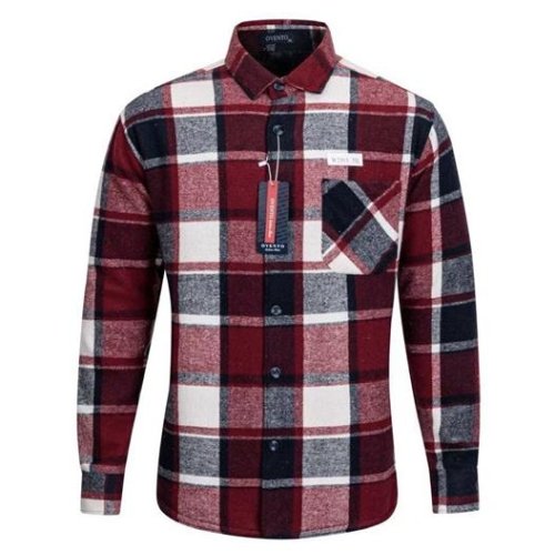 Рубашка Verton (XL-5XL) W2501 wine (зима) Verton W2501 wine