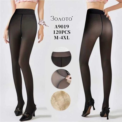 Колготы АнЯ (M-4XL) 9019 black (зима) АнЯ 9019 black