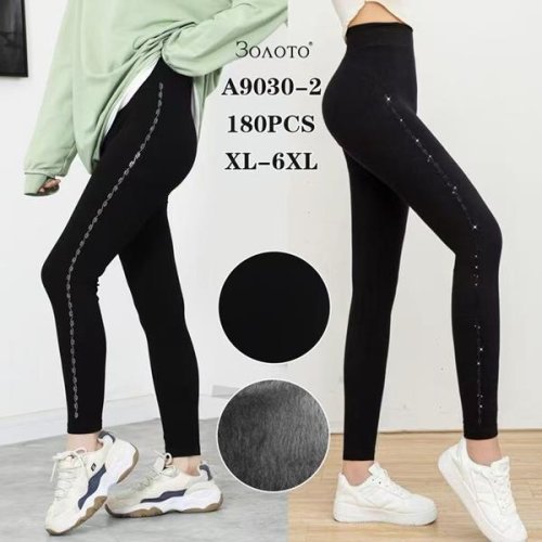 Лосины АнЯ (XL-6XL) 9030-2 black (зима) АнЯ 9030-2 black