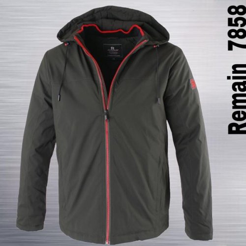 Куртка AZT (M-3XL) 7858 khaki-red (деми) AZT 7858 khaki-red