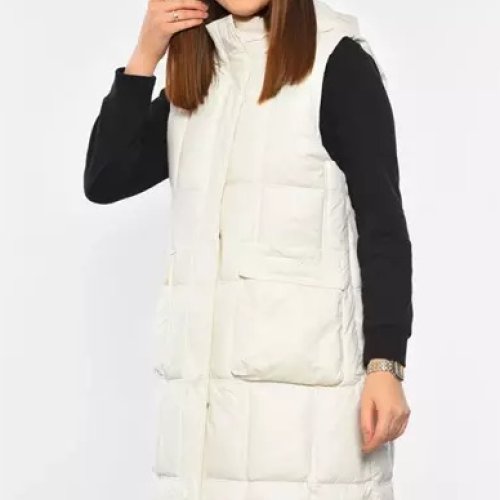 Жилетка Sport style (L-3XL) 1165 milk (деми) Sport style 1165 milk