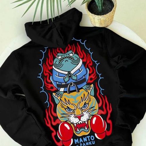 Худи Madoka (M-3XL) 1176 black (деми) Madoka 1176 black