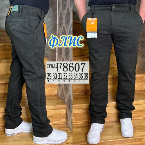 Джинсы God Baron (29-38) F8607 khaki (зима) God Baron F8607 khaki