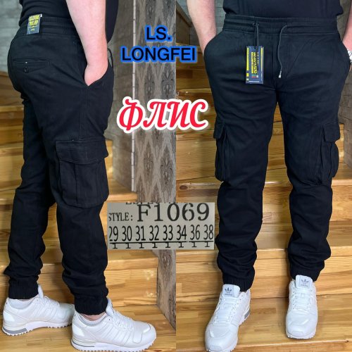 Джинсы God Baron (29-38) F1069 black (зима) God Baron F1069 black