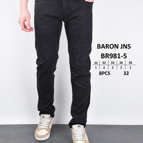 Джинсы God Baron (32-38) BR981-5 black (деми) God Baron BR981-5 black