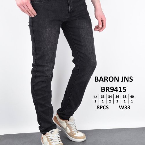 Джинсы God Baron (32-40) BR9415 black (деми) God Baron BR9415 black