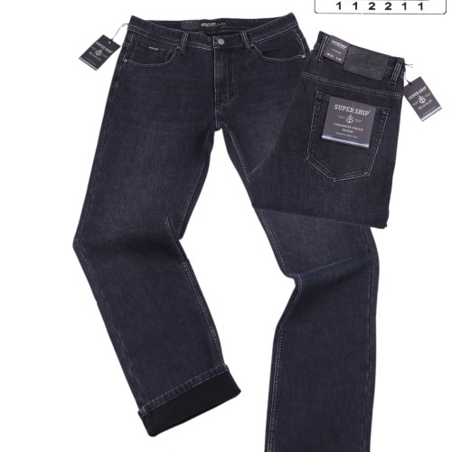 Джинсы God Baron (32-40) F-SA25102 black (зима) God Baron F-SA25102 black