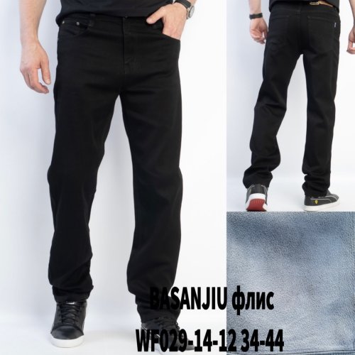 Джинсы God Baron (34-44) WF029-14-12 black (зима) God Baron WF029-14-12 black