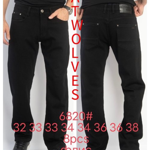 Джинсы God Baron (32-38) 6820 black (зима) God Baron 6820 black